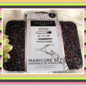 Danielle 7 Piece Rainbow Black Manicure Set